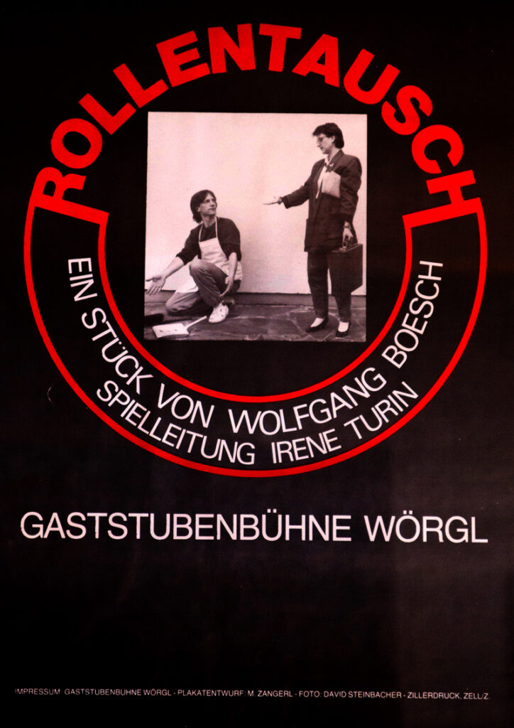 Plakat zu „Rollentausch“ (1989), Gaststubenbühne Wörgl
