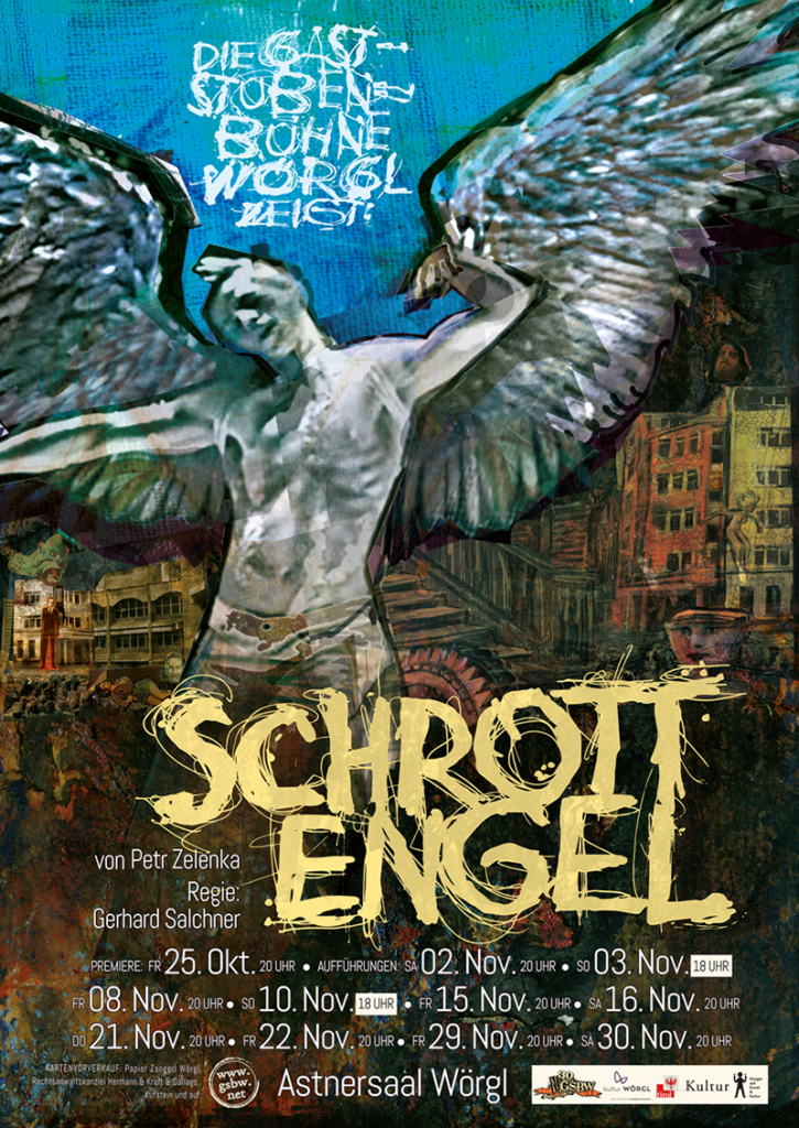 Plakat zu „Schrottengel“ (2019), Gaststubenbühne Wörgl