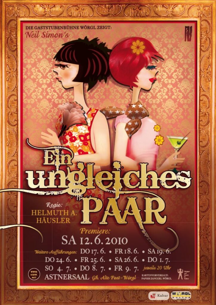 Plakat zu „Ein ungleiches Paar“ (2010), Gaststubenbühne Wörgl